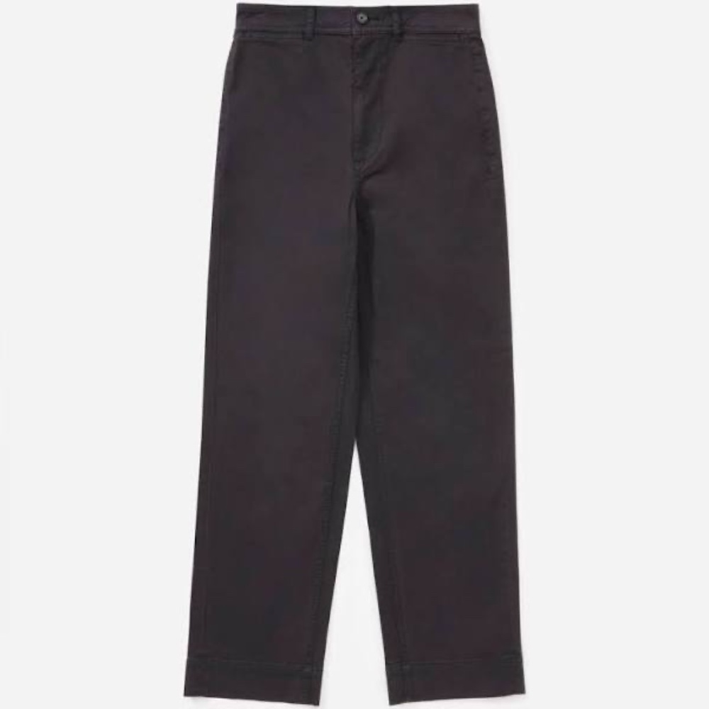 Everlane pants Lightweight Straight-Leg Crop in black S size 4 High Rise 28"